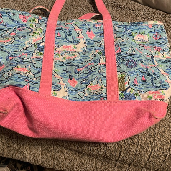 Lilly Pulitzer Handbags - Vibrant Pink and Blue Women's Tote Bag Cape Cod